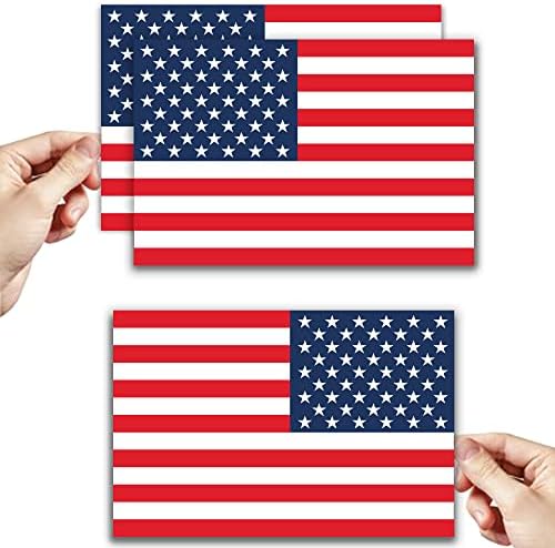 מגנטים של דגל אמריקאי אדום, לבן, כחול [3 -חבילה] סמל טקטי ארהב לרכב, משאית, רכב שטח, פגוש, אופנוע - פרימיום